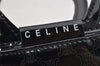 Authentic CELINE Macadam Blason Pattern Hand Pouch Purse Enamel Black Box 1171K