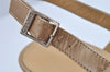 Authentic CELINE Vintage Ladies Sandals Leather US Size 7 Beige Box Junk 1172K