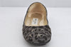 Auth JIMMY CHOO Star Studs Flat Pumps Suede Leather US Size 5 Gray Box 1173K