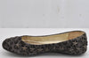 Auth JIMMY CHOO Star Studs Flat Pumps Suede Leather US Size 5 Gray Box 1173K