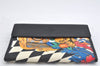 Authentic Gianni Versace Bifold Wallet Purse PVC Leather Black Multicolor 1174K