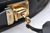 Authentic FENDI Pequin 2Way Hand Boston Bag PVC Leather Brown Black 1175I