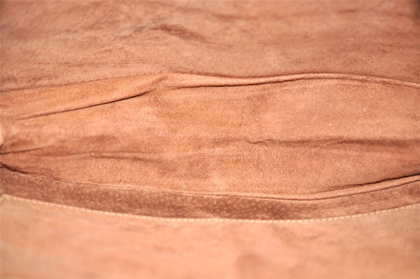 Authentic GUCCI 2Way Shoulder Cross Body Clutch Bag Purse Leather Brown 1176I