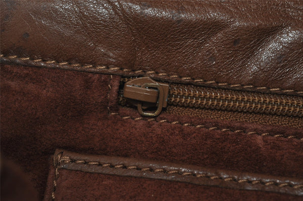 Authentic GUCCI 2Way Shoulder Cross Body Clutch Bag Purse Leather Brown 1176I