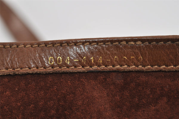 Authentic GUCCI 2Way Shoulder Cross Body Clutch Bag Purse Leather Brown 1176I