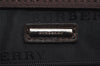 Authentic BURBERRY Vintage Leather Clutch Hand Bag Purse Brown 1177I