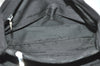 Authentic Salvatore Ferragamo Vara Nylon Plastic Chain Shoulder Bag Black 1178I