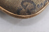 Authentic GUCCI GG Crystal Abbey Pouch Purse GG PVC Leather 203650 Brown 1178J