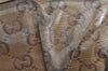 Authentic GUCCI GG Crystal Abbey Pouch Purse GG PVC Leather 203650 Brown 1178J