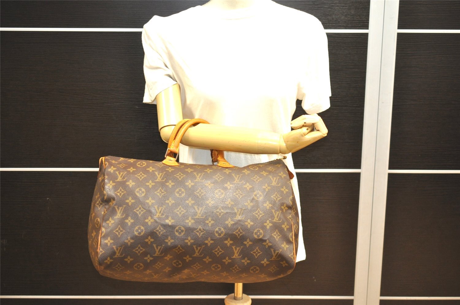 Authentic Louis Vuitton Monogram Speedy 40 Hand Boston Bag M41522 LV 1179J