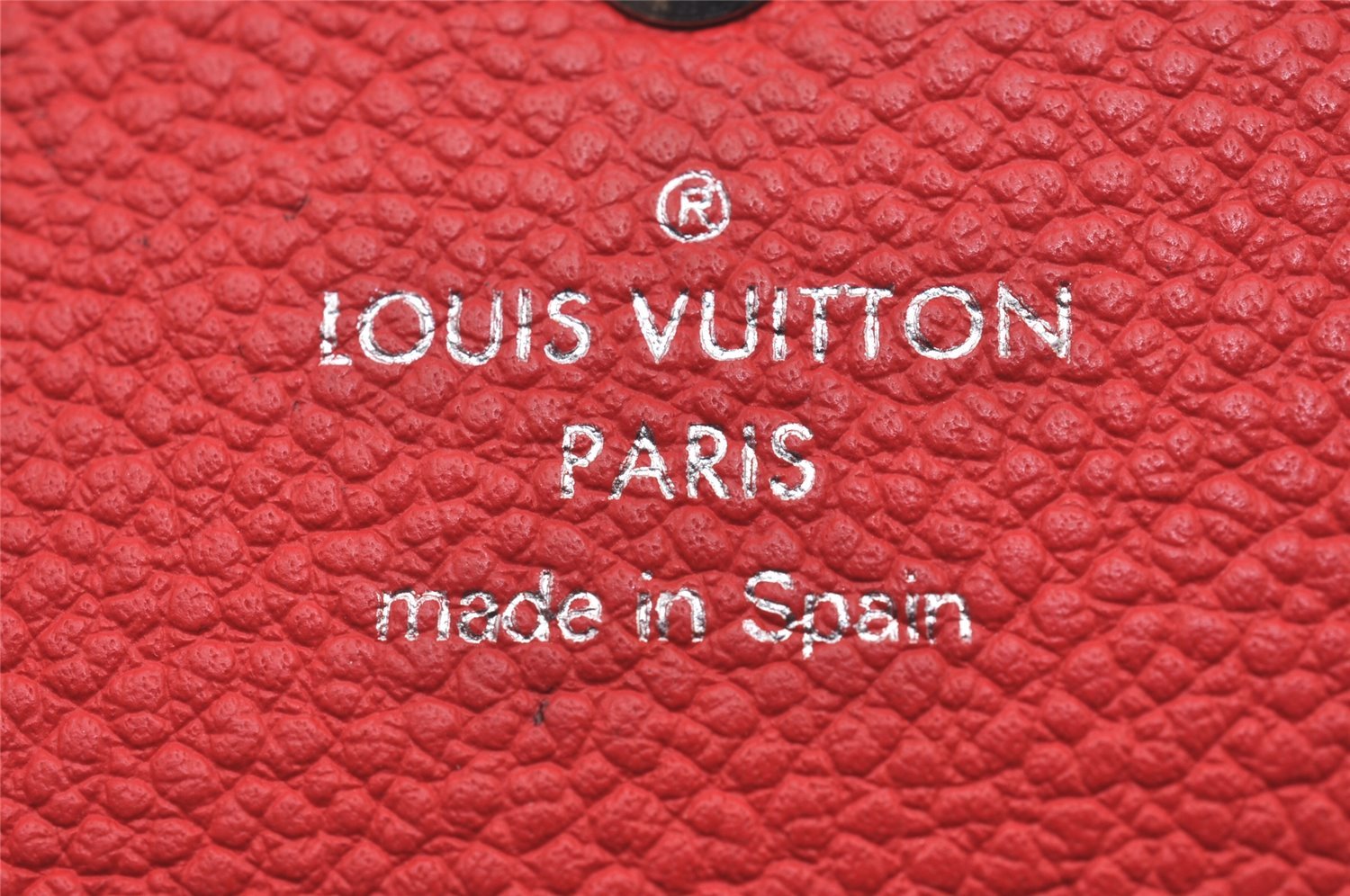 Auth Louis Vuitton Monogram Empreinte Portefeuille Sarah Wallet M61181 Red 1180I