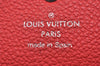 Auth Louis Vuitton Monogram Empreinte Portefeuille Sarah Wallet M61181 Red 1180I