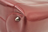 Authentic Christian Dior Maris Pearl 2Way Tote Bag Enamel Bordeaux 1180K
