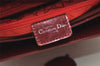 Authentic Christian Dior Maris Pearl 2Way Tote Bag Enamel Bordeaux 1180K