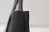 Authentic FENDI Vintage Nylon Leather Hand Tote Bag Purse Black 1181K