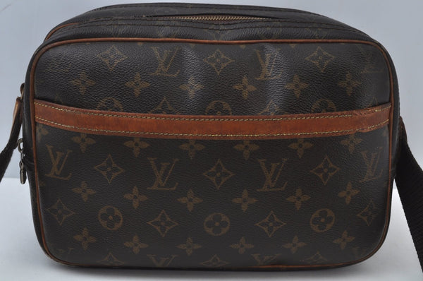 Auth Louis Vuitton Monogram Reporter PM Shoulder Cross Bag M45254 LV Junk 1182H