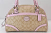 Authentic COACH Signature Shoulder Hand Bag PVC Leather F18918 Beige 1182K
