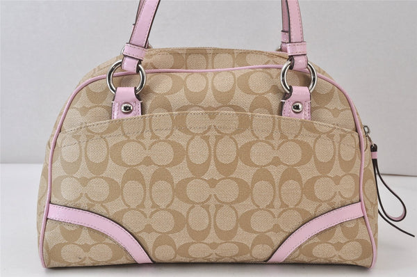 Authentic COACH Signature Shoulder Hand Bag PVC Leather F18918 Beige 1182K