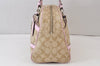 Authentic COACH Signature Shoulder Hand Bag PVC Leather F18918 Beige 1182K