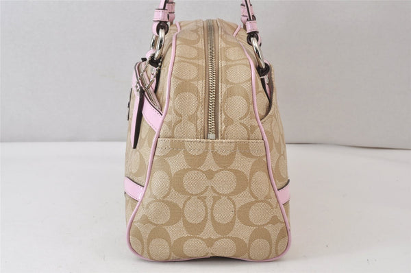 Authentic COACH Signature Shoulder Hand Bag PVC Leather F18918 Beige 1182K