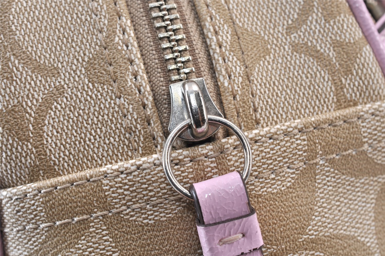 Authentic COACH Signature Shoulder Hand Bag PVC Leather F18918 Beige 1182K