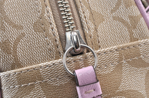 Authentic COACH Signature Shoulder Hand Bag PVC Leather F18918 Beige 1182K