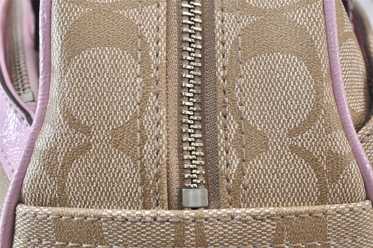 Authentic COACH Signature Shoulder Hand Bag PVC Leather F18918 Beige 1182K