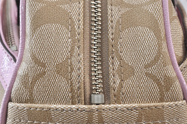 Authentic COACH Signature Shoulder Hand Bag PVC Leather F18918 Beige 1182K