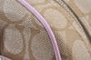 Authentic COACH Signature Shoulder Hand Bag PVC Leather F18918 Beige 1182K