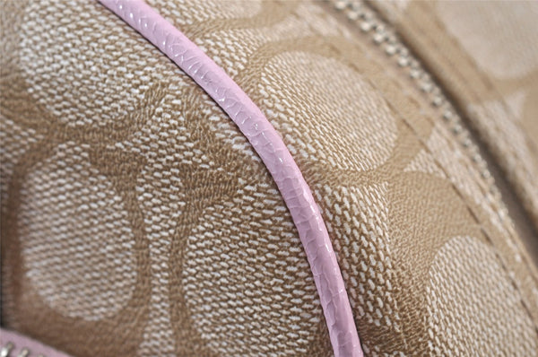 Authentic COACH Signature Shoulder Hand Bag PVC Leather F18918 Beige 1182K
