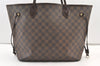 Authentic Louis Vuitton Damier Neverfull MM Shoulder Tote Bag N51105 Junk 1183K