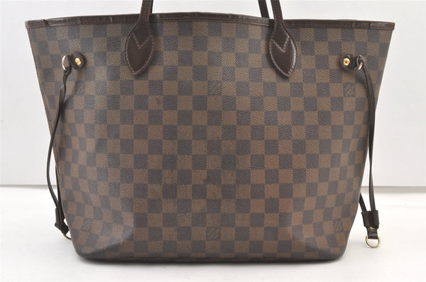 Authentic Louis Vuitton Damier Neverfull MM Shoulder Tote Bag N51105 Junk 1183K