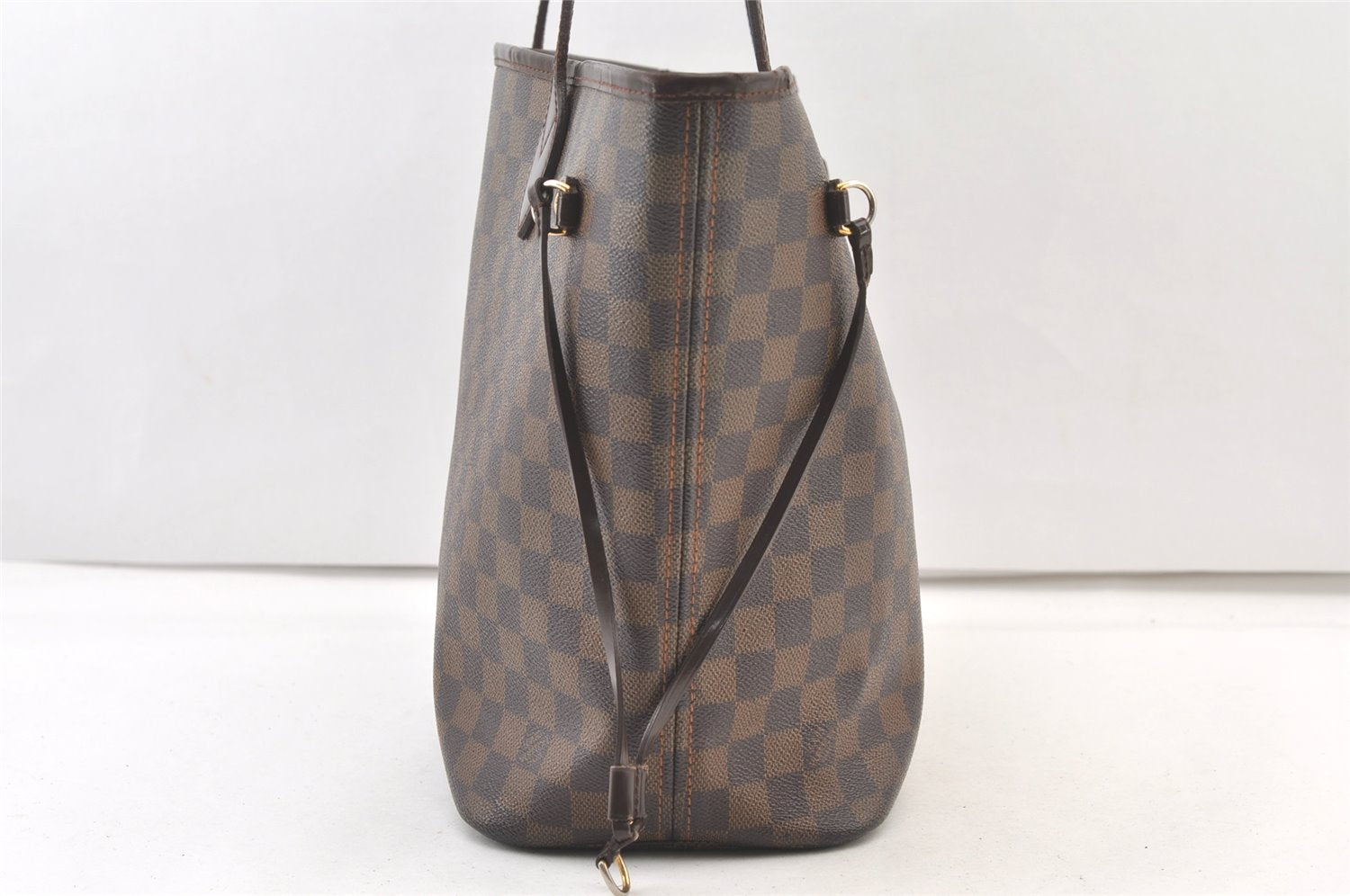 Authentic Louis Vuitton Damier Neverfull MM Shoulder Tote Bag N51105 Junk 1183K