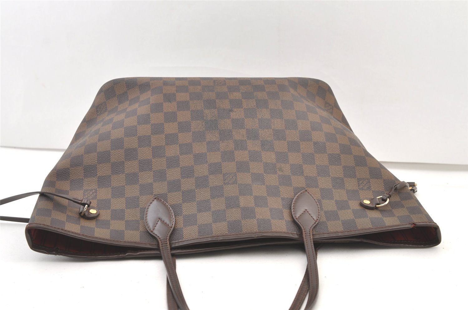 Authentic Louis Vuitton Damier Neverfull MM Shoulder Tote Bag N51105 Junk 1183K