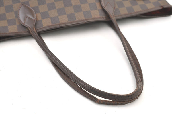 Authentic Louis Vuitton Damier Neverfull MM Shoulder Tote Bag N51105 Junk 1183K