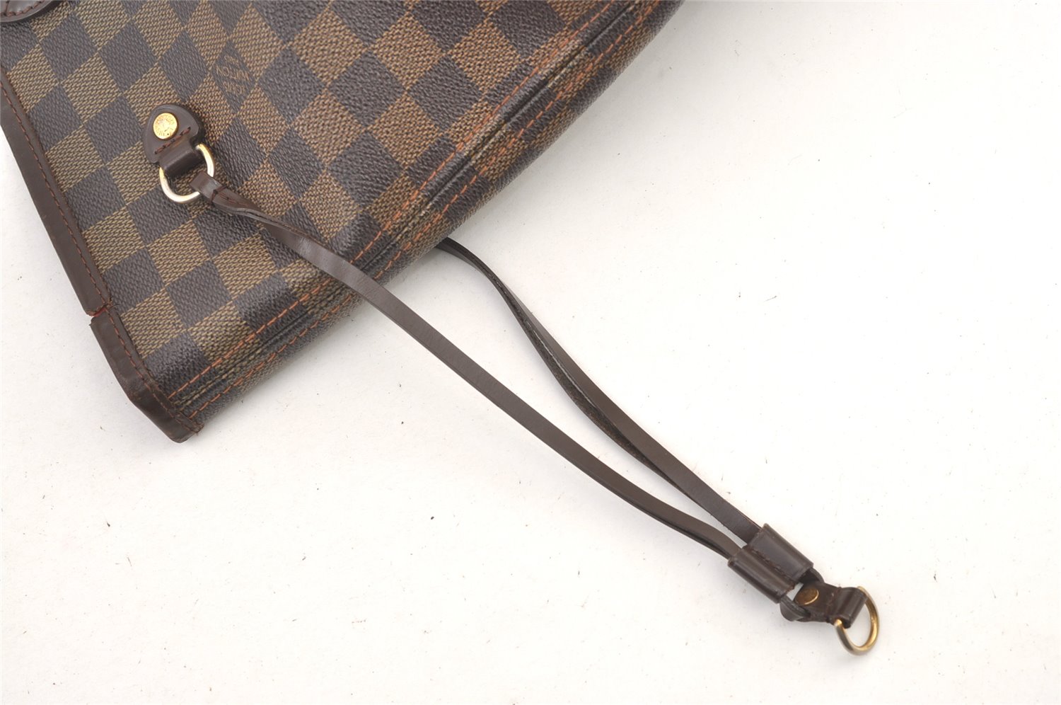 Authentic Louis Vuitton Damier Neverfull MM Shoulder Tote Bag N51105 Junk 1183K