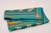 Authentic HERMES Carre 65 Scarf "SEQUENCES" Silk Black Green 1184I