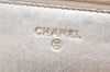 Authentic CHANEL Satin Matelasse Leather Chain Shoulder Bag Purse Black CC 1184K