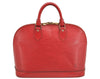 Authentic Louis Vuitton Epi Alma PM Hand Bag Red M52147 LV 1185K