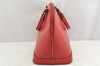 Authentic Louis Vuitton Epi Alma PM Hand Bag Red M52147 LV 1185K