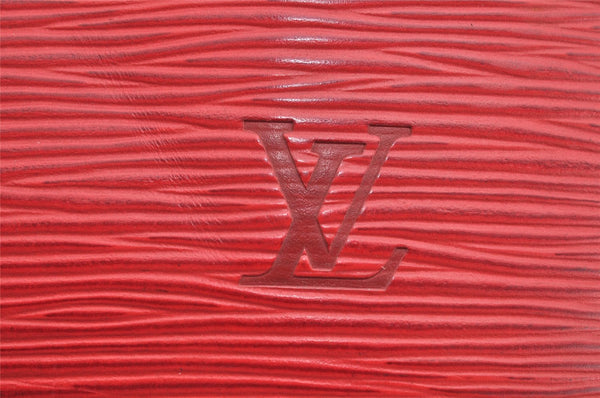 Authentic Louis Vuitton Epi Alma PM Hand Bag Red M52147 LV 1185K