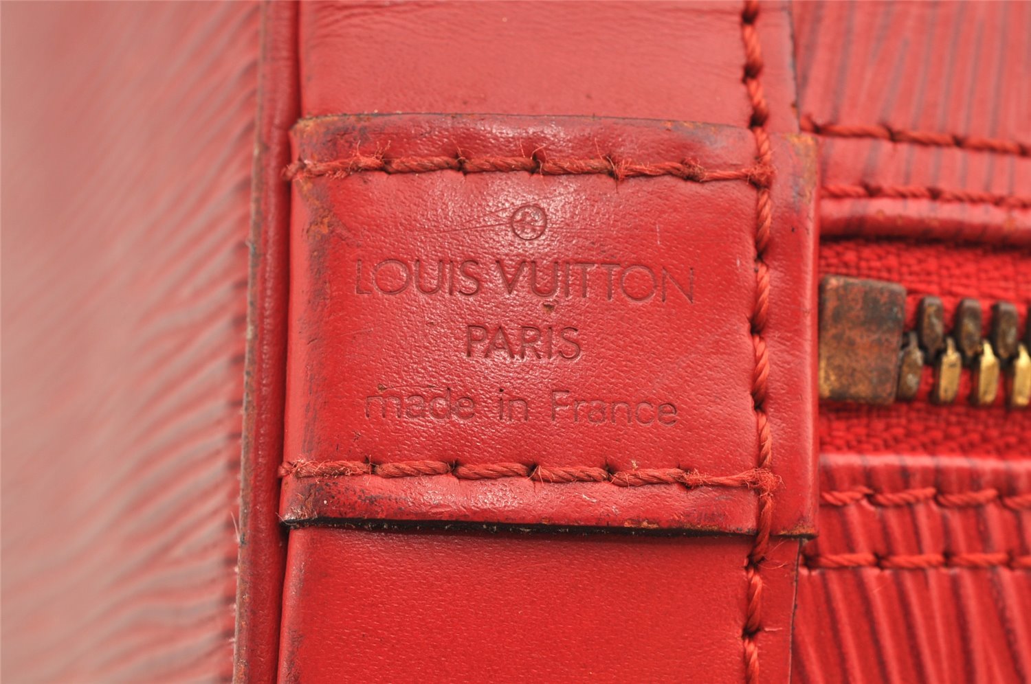 Authentic Louis Vuitton Epi Alma PM Hand Bag Red M52147 LV 1185K