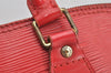 Authentic Louis Vuitton Epi Alma PM Hand Bag Red M52147 LV 1185K