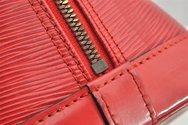 Authentic Louis Vuitton Epi Alma PM Hand Bag Red M52147 LV 1185K
