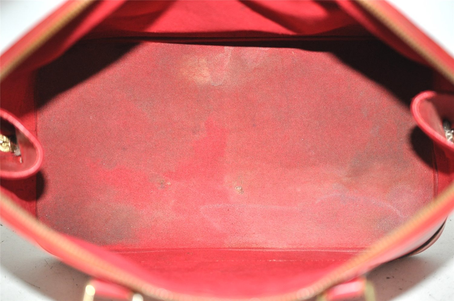Authentic Louis Vuitton Epi Alma PM Hand Bag Red M52147 LV 1185K