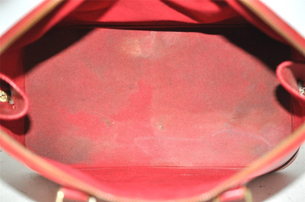 Authentic Louis Vuitton Epi Alma PM Hand Bag Red M52147 LV 1185K
