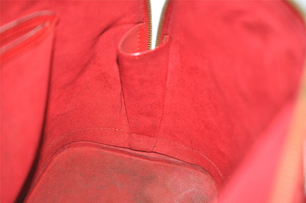Authentic Louis Vuitton Epi Alma PM Hand Bag Red M52147 LV 1185K