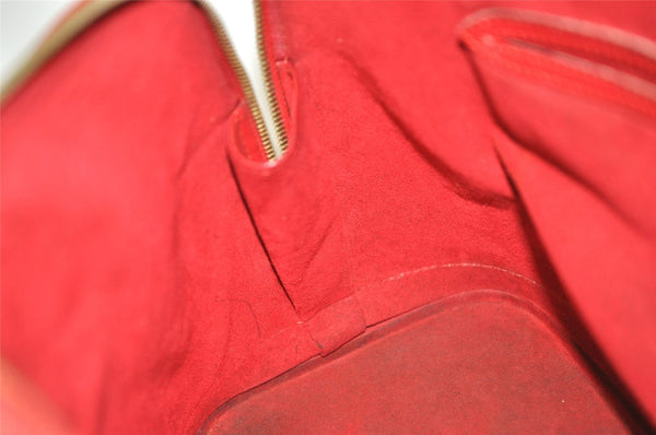 Authentic Louis Vuitton Epi Alma PM Hand Bag Red M52147 LV 1185K
