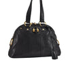 Authentic YVES SAINT LAURENT Muse Tote Hand Bag Leather 156465 Black 1187J