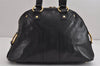 Authentic YVES SAINT LAURENT Muse Tote Hand Bag Leather 156465 Black 1187J